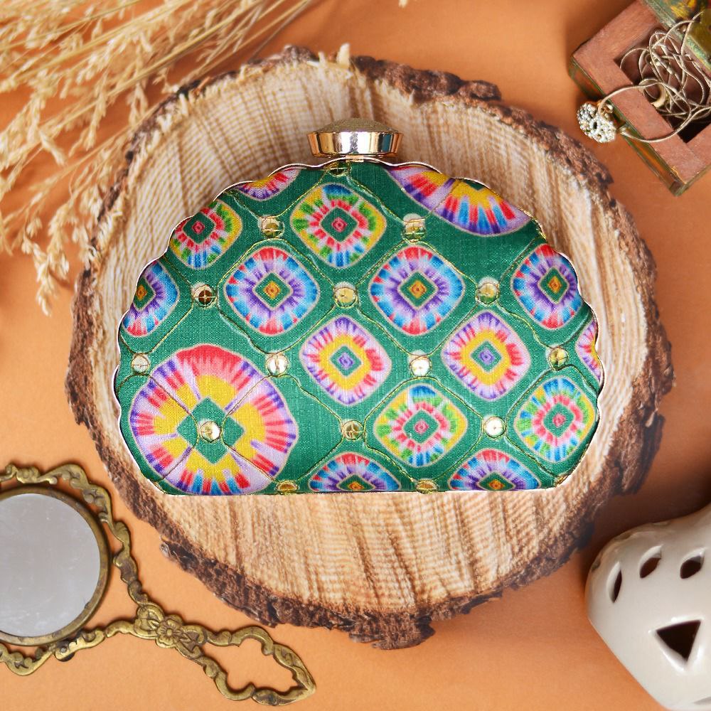 Zari work Designer Ethnic Clutch
