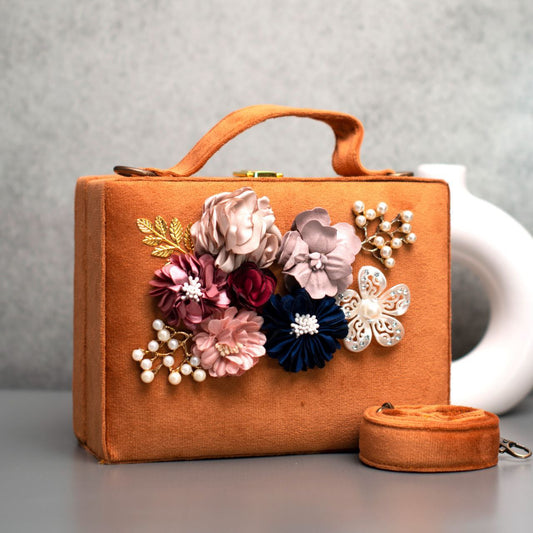 Suitcase Clutch Bag with Motifs