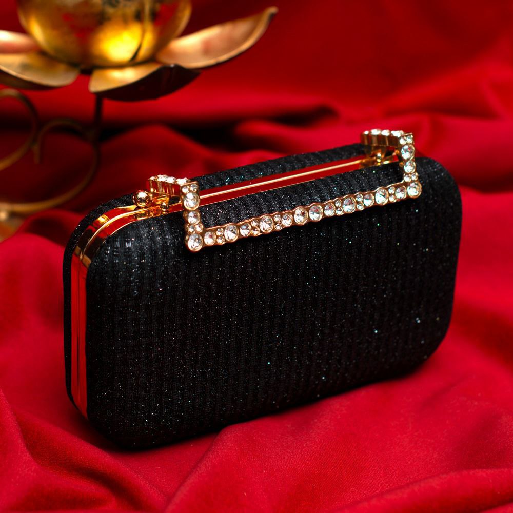 Designer Shimmery Fabric Party Clutch Bags